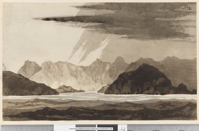 Seite 32a Ansicht, möglicherweise von Dusky Bay, Neuseeland von William Hodges