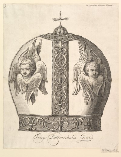 Eine griechische patriarchale Krone - Tiara Patriarchalis Graeca Aubry de La Mottrayes Reisen..., 1723-24 von William Hogarth