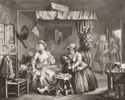 Der Weg einer Dirne, Blatt 3: Die Verhaftung von William Hogarth
