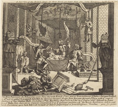Eine gerechte Sicht auf die britische Bühne von William Hogarth
