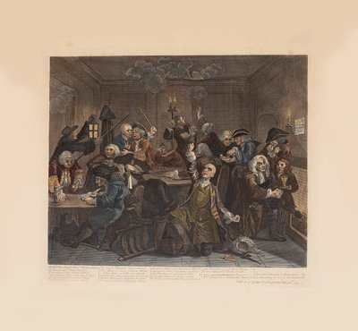 Der Lebensweg eines Wüstlings, Platte 6: Szene in einem Spielhaus, ca. 1735 von William Hogarth