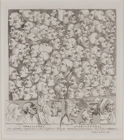Charaktere und Karikaturen von William Hogarth