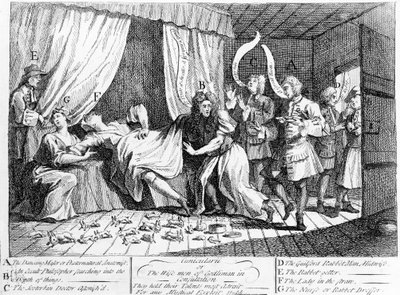Cunicularii oder die Weisen von Godliman in Beratung, 1726 von William Hogarth