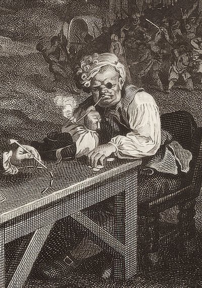 Die Parlamentswahlen. Blatt 2: Stimmenfang (Detail) von William Hogarth