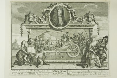 Frontispiz, Tafel eins aus Hudibras von William Hogarth