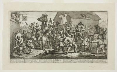 Hudibras und der Skimmington, Platte sieben aus Hudibras von William Hogarth