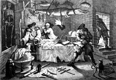 Illustration aus dem Gedicht Hudibras von Samuel Butler, 1726 von William Hogarth