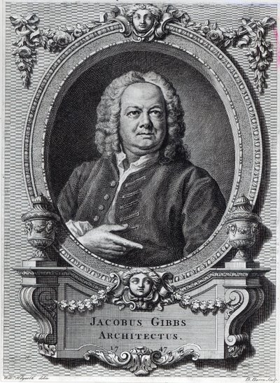 James Gibbs, graviert von Bernard Baron, 1747 von William Hogarth