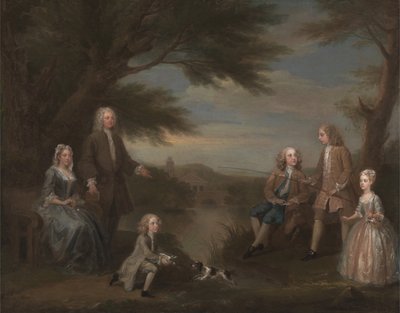 John und Elizabeth Jeffreys und ihre Kinder (1730) von William Hogarth