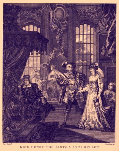 König Heinrich VIII. und Anne Boleyn von William Hogarth von William Hogarth