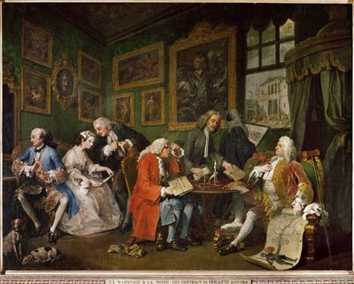Mariage à la mode, eine Serie von sechs satirischen Gemälden von William Hogarth