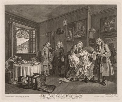 Heirat à la Mode: Der Tod der Gräfin von William Hogarth