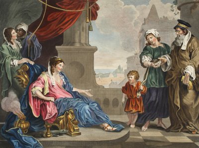 Moses wird zur Tochter des Pharao gebracht, Illustration aus 