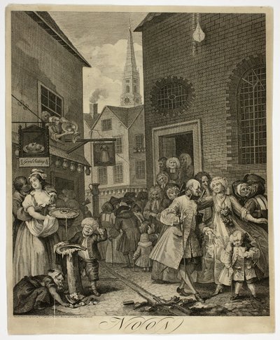 Mittag, Platte zwei aus Die vier Tageszeiten von William Hogarth