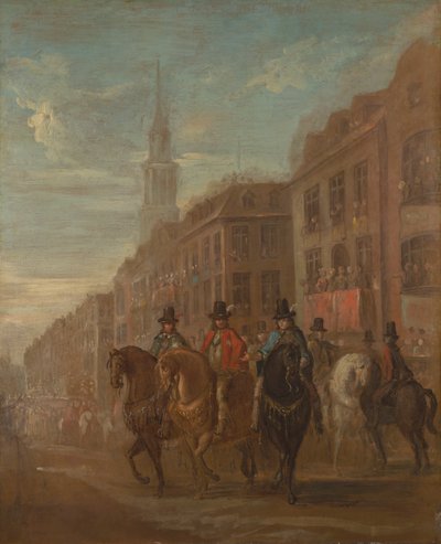 Restaurationsprozession von Charles II in Cheapside von William Hogarth