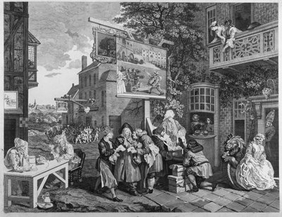 Die Wahl II: Stimmenfang, graviert von Charles Grignion (1717-1810), 1757 von William Hogarth
