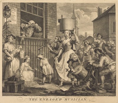 Der erzürnte Musiker von William Hogarth