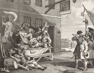 Die Invasion, Blatt 2: England von William Hogarth