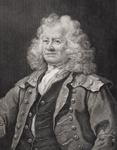 Thomas Coram, graviert von J.W. Cook von William Hogarth