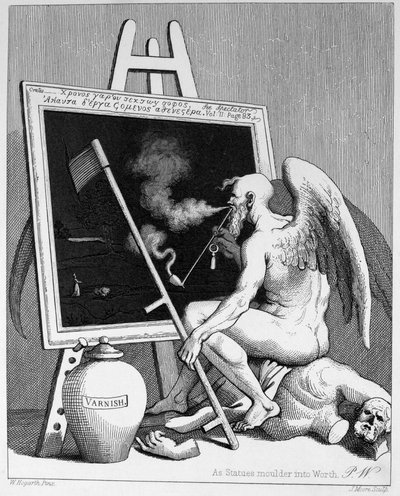 Die Zeit raucht ein Bild von William Hogarth