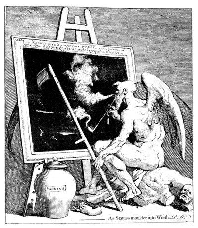 Zeit raucht ein Bild, 1761 von William Hogarth
