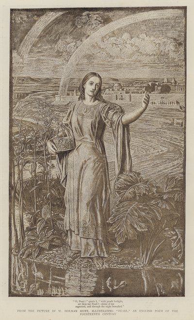 Die Perle, das englische Gedicht des 14. Jahrhunderts von William Holman Hunt