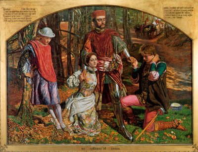 Valentine rettet Sylvia vor Proteus, 1851 von William Holman Hunt