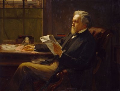 Porträt von George Jacob Holyoake 1817-1906 von William Holyoake
