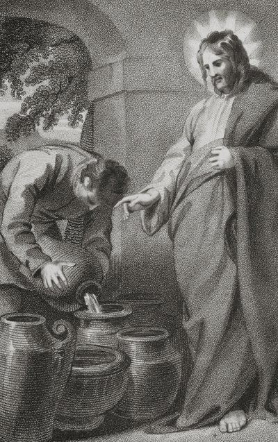 Christus verwandelt Wasser in Wein, aus 