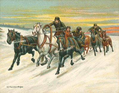 Historische und moderne Rennen, Russische Schlittenrennen von William Hounsom Byles