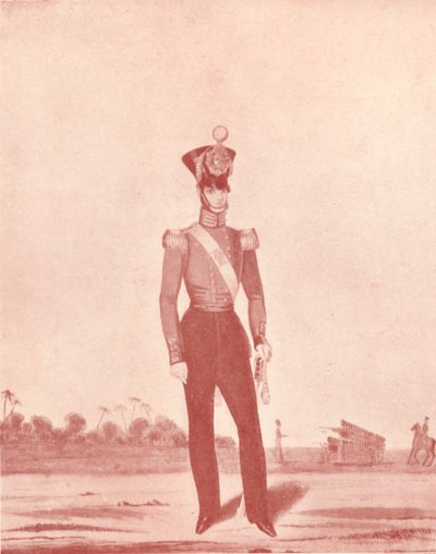 Offiziere der Madras-Armee-Infanterie in der Linie, ca. 1837-1843, 1909 von William Hunsley