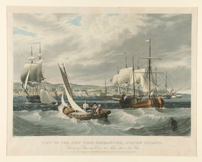 Ansicht der Quarantäne von New York, Staten Island von William James Bennett