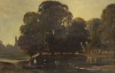 Eine Ansicht von Eton und dem Fellows Eyot von William James Muller