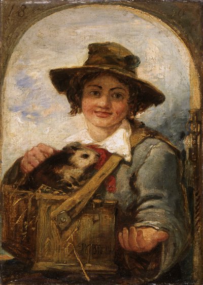 Italienischer Junge mit einem Meerschweinchen von William James Muller