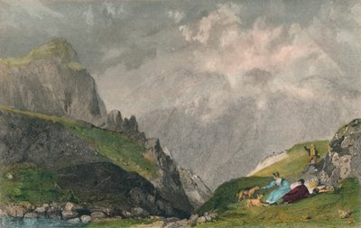 Blick von den Langdale Pikes in Richtung Bowfell, Westmorland von William Kelsall