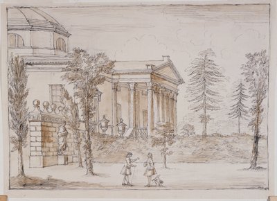 Chiswick, Blick auf die Villa von der Palladio-Statue-Seite von William Kent