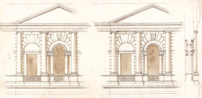 Das Schatzamt, Whitehall, London: Alternative Erhebungen der Fassade von William Kent