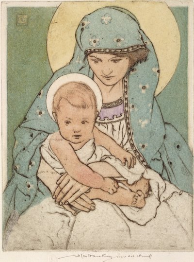 Jungfrau Maria mit dem Jesuskind von William Lee Hankey