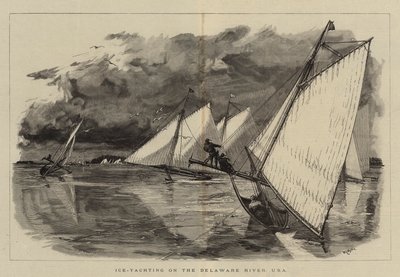 Eissegeln auf dem Delaware River, USA von William Lionel Wyllie