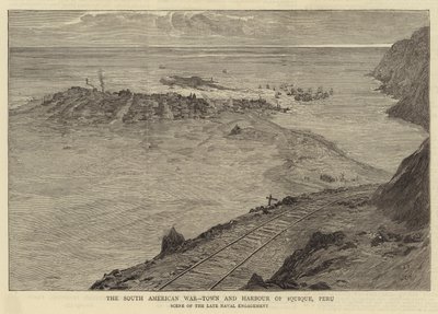 Der Südamerikanische Krieg, Stadt und Hafen von Iquique, Peru von William Lionel Wyllie