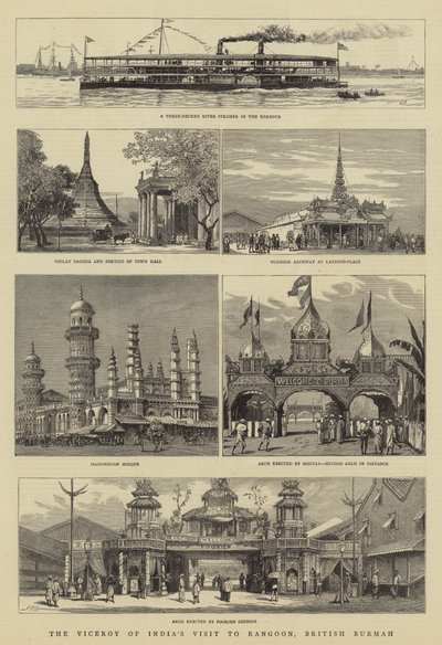 Der Besuch des Vizekönigs von Indien in Rangoon, Britisch-Burma von William Lionel Wyllie