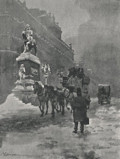 Holborn Circus - Ein Wintermorgen, 1891 von William Luker
