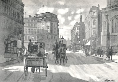 Die Mansion House Station, District Railway Queen Victoria Street von William Luker