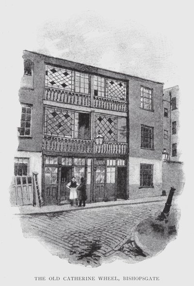 Das alte Catherine Wheel, Bishopsgate von William Luker