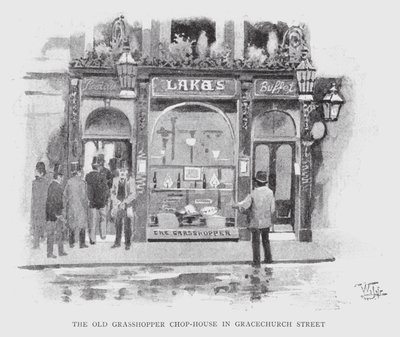 Das alte Grasshopper Chop-House in der Gracechurch Street von William Luker