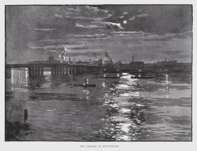 Die Themse bei Southwark von William Luker