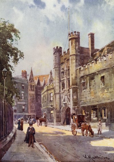 Das Tor des Christs College von der St Andrews Street von William Matthison