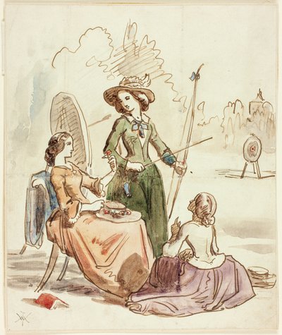 Damen beim Bogenschießen von William McTaggart