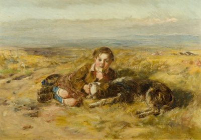 Der kleine Hirtenjunge [früher katalogisiert als Junge und Hund] von William McTaggart