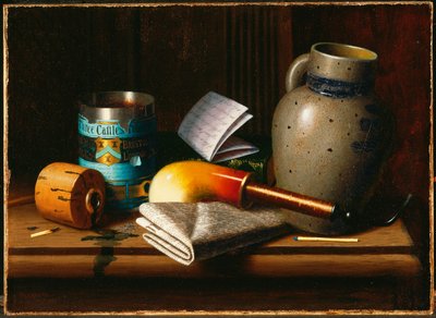 Stillleben mit Three Castles Tabak von William Michael Harnett